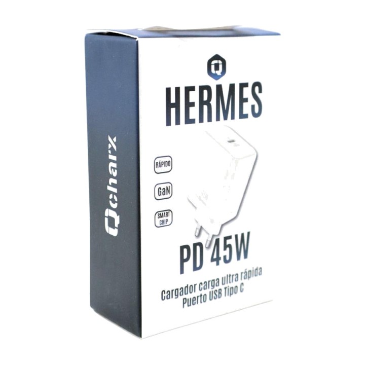 QCHARX Szybka ładowarka GaN z portem USB-C HERMES-45W