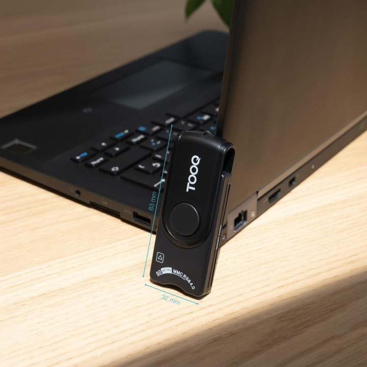 TOOQ Lector USB-A de tarjetas inteligentes, DNI