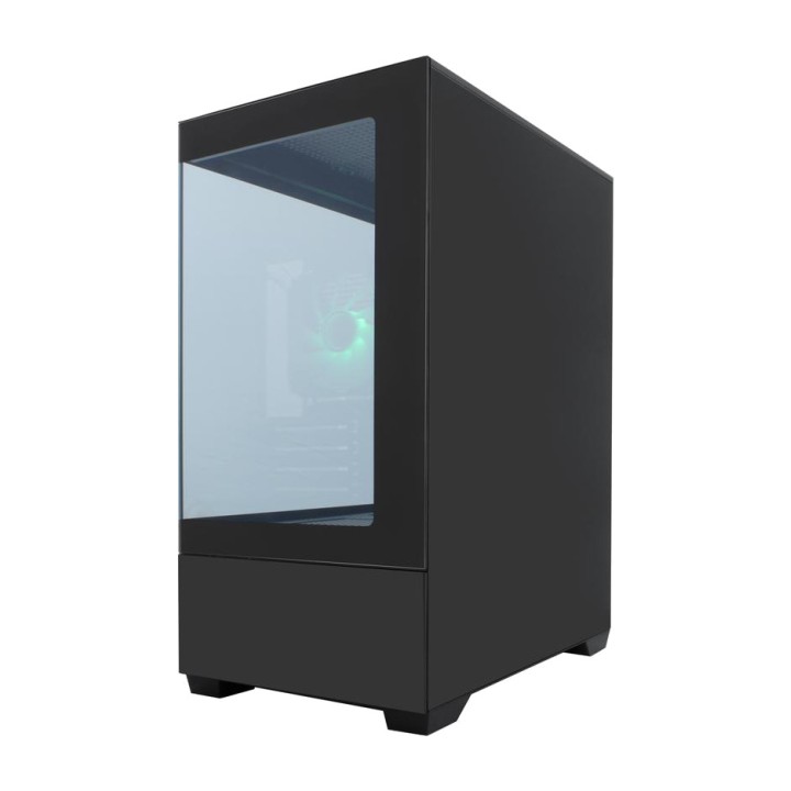 COOLBOX Kompakt speldatorchassi med härdat glas och