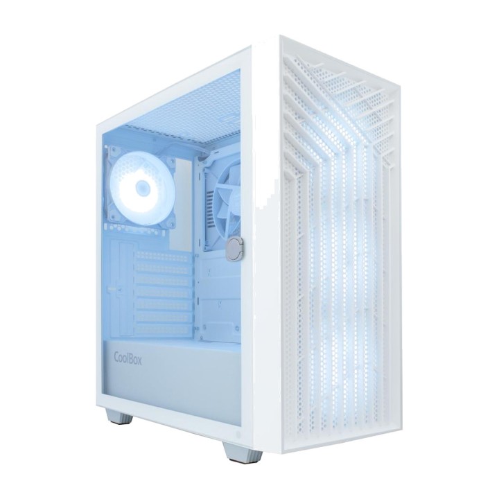 COOLBOX Caixa para PC gaming semitorre com vidro temperado e