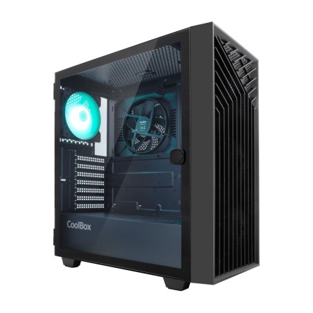 gamer félnyitott számítógépház edzett üveggel és argb világítással ga300-atx grid-line