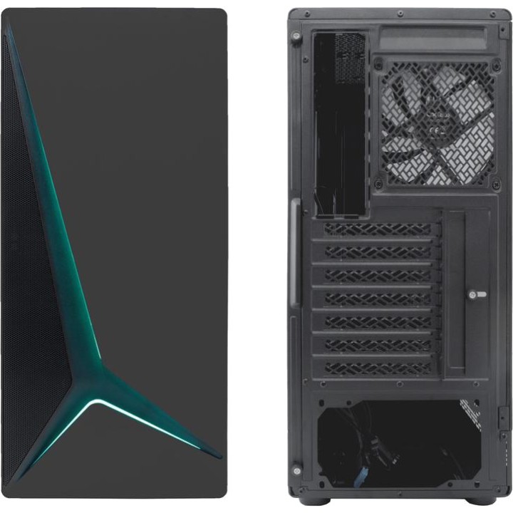 COOLBOX Gaming PC case with illuminated ARGB front panel and