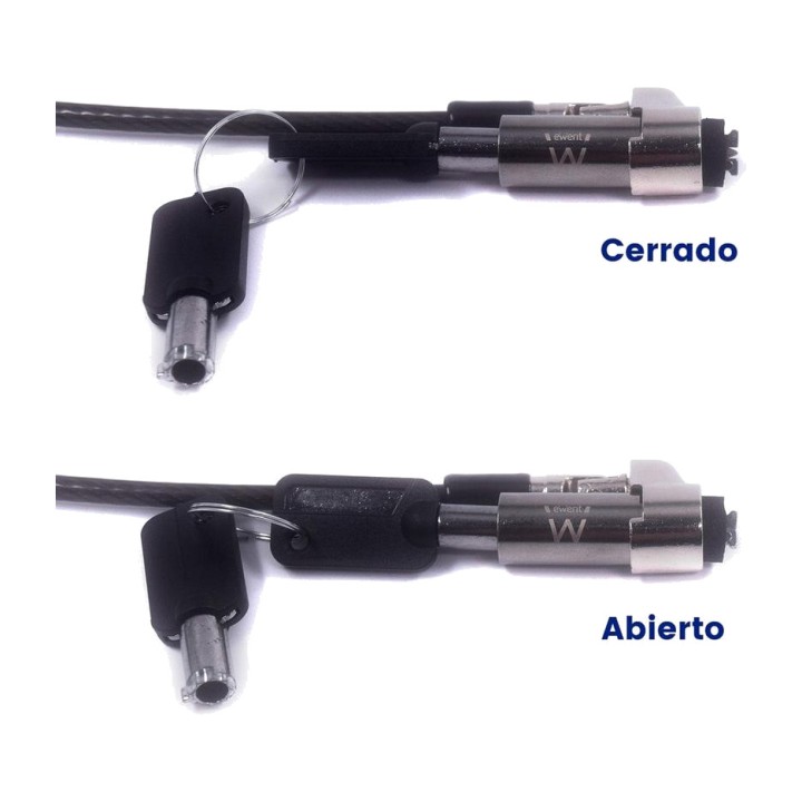 EWENT Laptop anti-theft cable with key for Nano slot EW1239