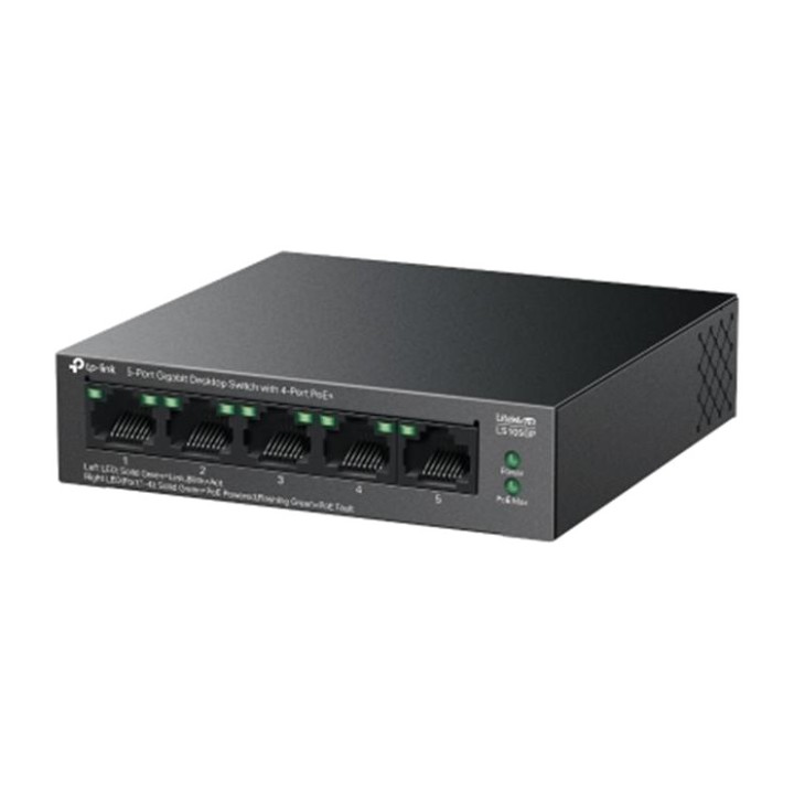 TP-LINK 5-Port-Gigabit-Switch, unmanaged, mit 4 PoE+