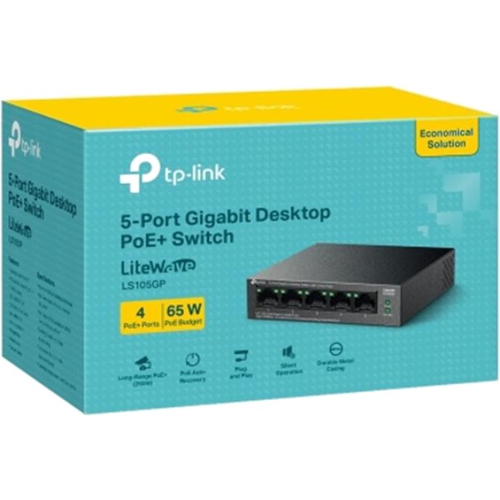 TP-LINK Switch Gigabit non administrable 5 ports avec 4 PoE+