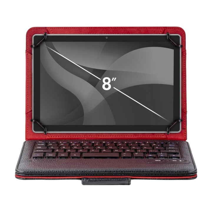 PHOENIX Funda universal con teclado Bluetooth para tablet 8" PHKEYBTCASE8