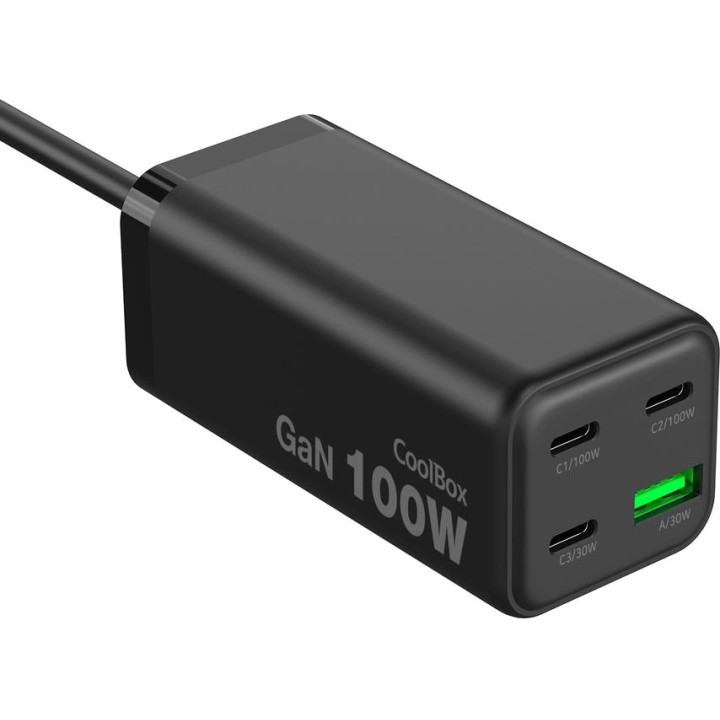 COOLBOX Four-port GaN desktop charging station