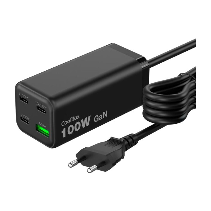 COOLBOX Four-port GaN desktop charging station