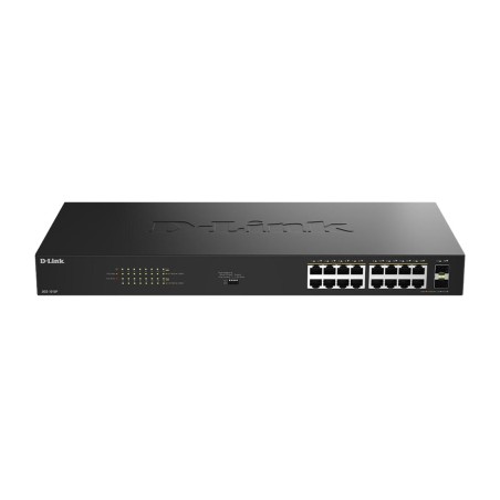 switch no gestionado de 18 puertos poe dgs-1018p