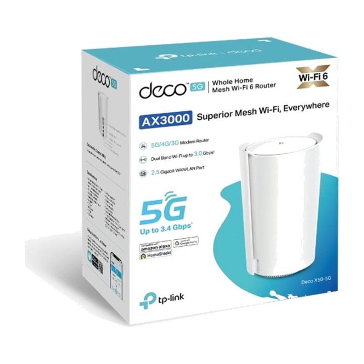 TP-LINK Mobiler Breitbandrouter mit WiFi-6-Mesh DECO X50-5G