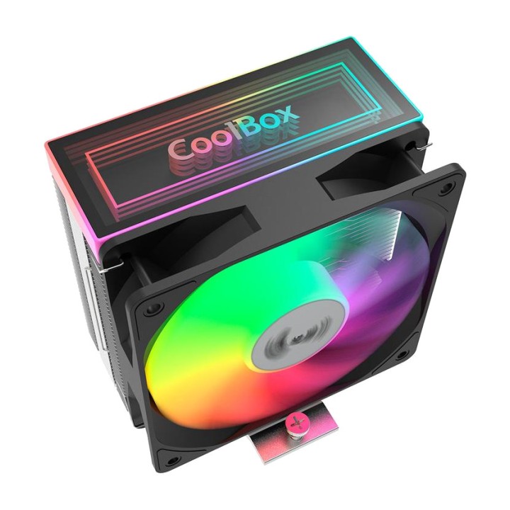 COOLBOX CPU-Kühler mit Lüfter und ARGB-Beleuchtung