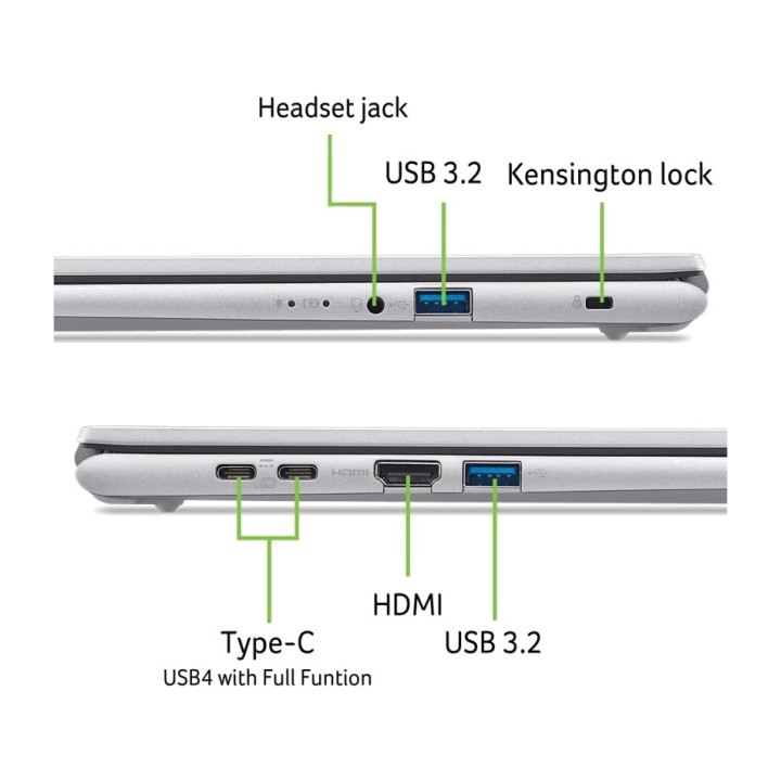 ACER Portátil de 15,6 pulgadas con Windows 11 Home ASPIRE-GO AG15-72P-59YF CORE-5 120U 8GB 512GB-SSD FHD MGS0000034823