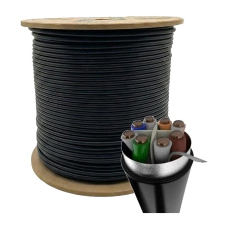 bobina de cable de xarxa sòlid per a exterior ftp cat6 awg23 cu 305m phr-672