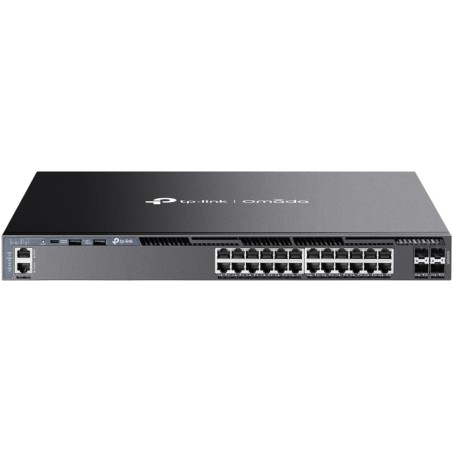 switch gestionado l3 apilable de 24 puertos gigabit con 4 ranuras sfp+ 10g omada sg6428x