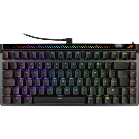 teclado gaming magnético con iluminación rgb y distribución española rog falchion-ace 75 he