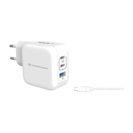 chargeur mural avec 3 ports et câble usb-c althea17w 67 w