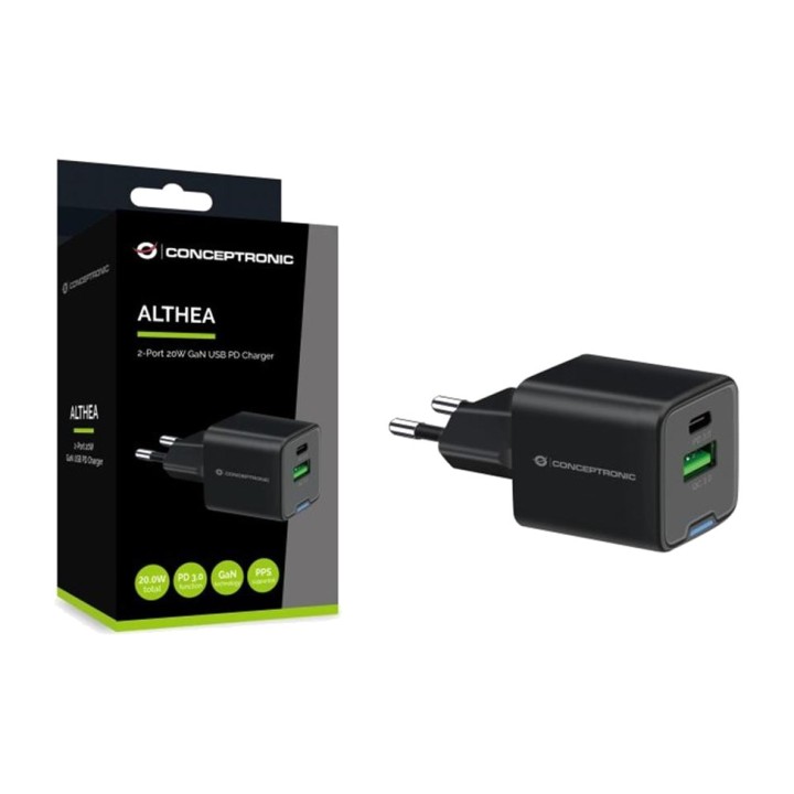 CONCEPTRONIC Cargador de pared con 2 puertos ALTHEA15 20 W