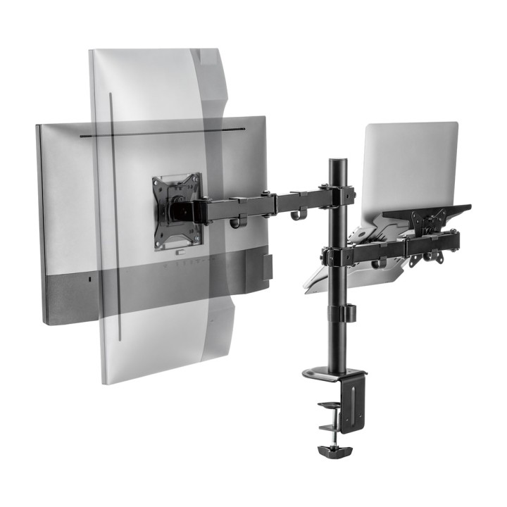 EWENT Tischhalterung für Monitor und Laptop mit Gelenkarm