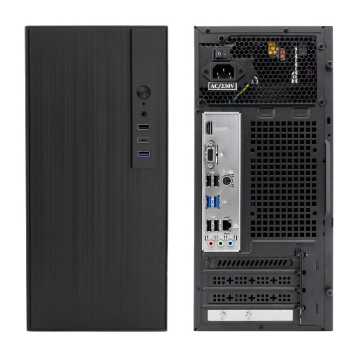 COOLBOX Kompaktes PC-Gehäuse mit USB-C ohne Netzteil M460