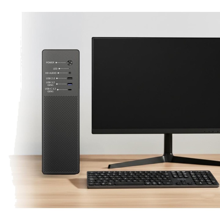COOLBOX Kovová skříň PC slim s ventilátorem 90 mm bez zdroje