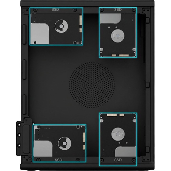 COOLBOX Carcasă PC slim metalică cu ventilator de 90 mm fără