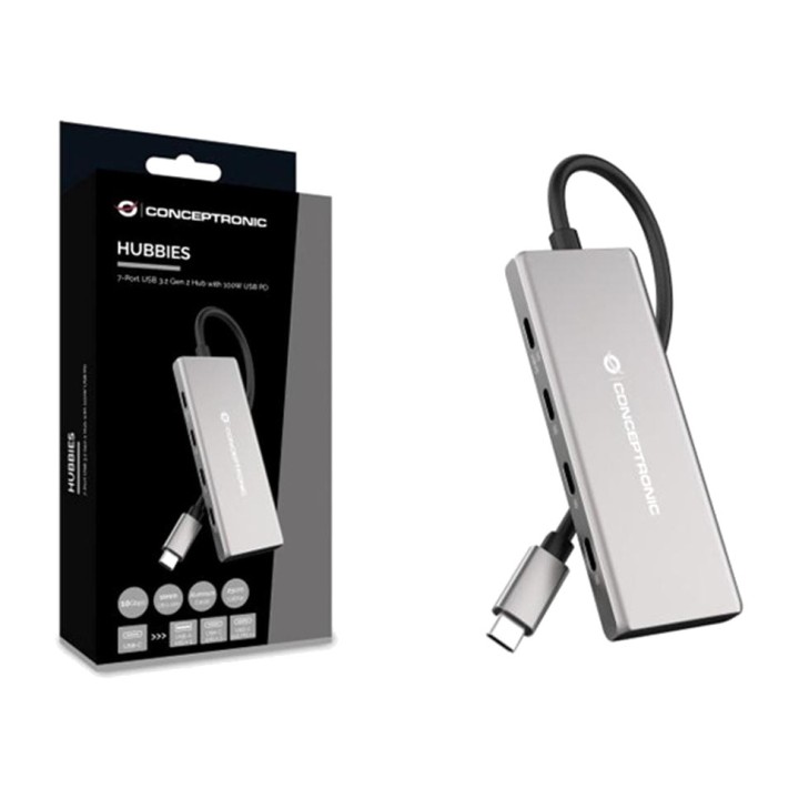 CONCEPTRONIC Hub USB-C a 7 porte HUBBIES17G 3.2 GEN2 10GBPS