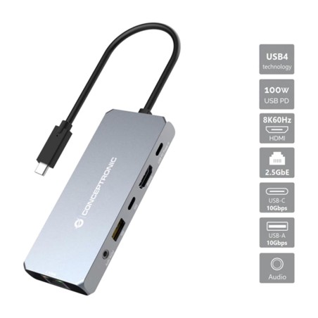 6-in-1 usb4 docking station with hdmi donn22g 40gbps 2,5gbe pd