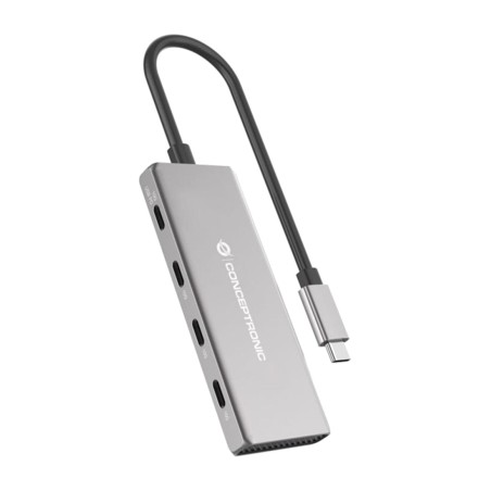 ultradünner usb-c-hub aus aluminium mit 4 anschlüssen hubbies16g 4xusb-c 10gbps