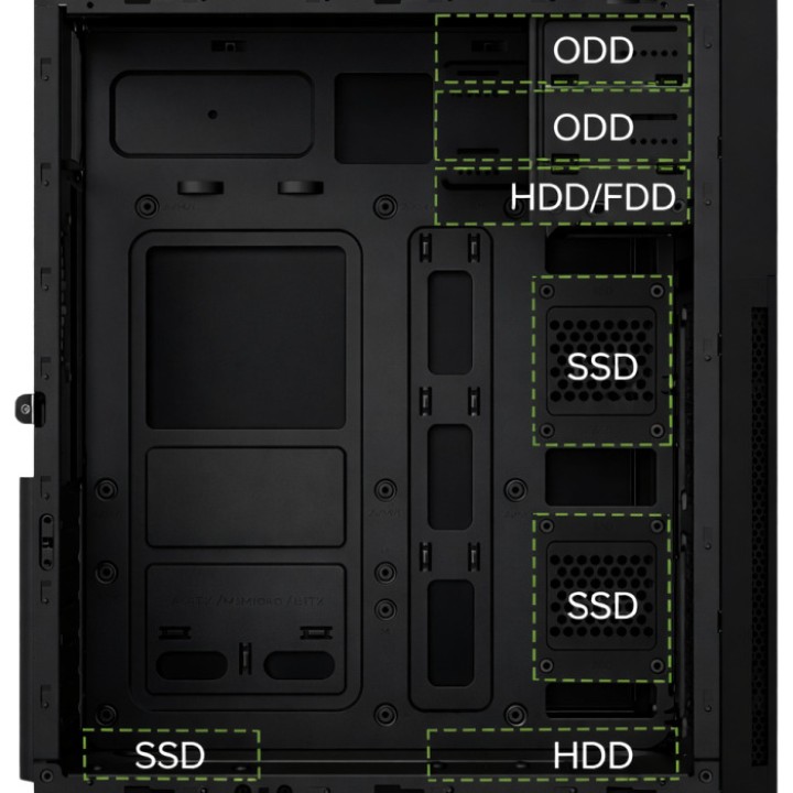 COOLBOX Félnyitott számítógépház tápegységgel A780-ATX