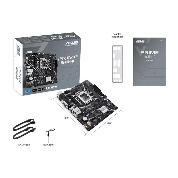 ASUS Micro ATX motherboard for Intel PRIME H610M-D LGA1700