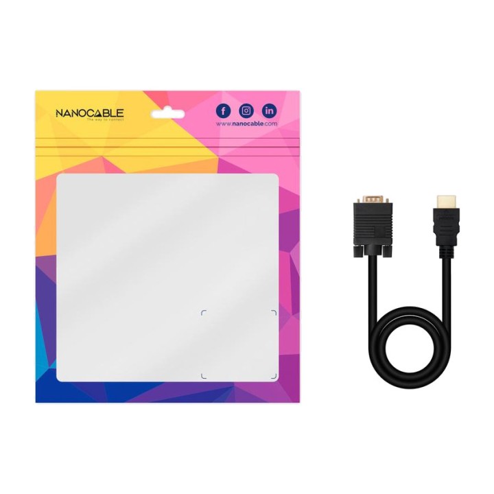 NANOCABLE Cavo convertitore da HDMI a VGA 1080P 1,8 M