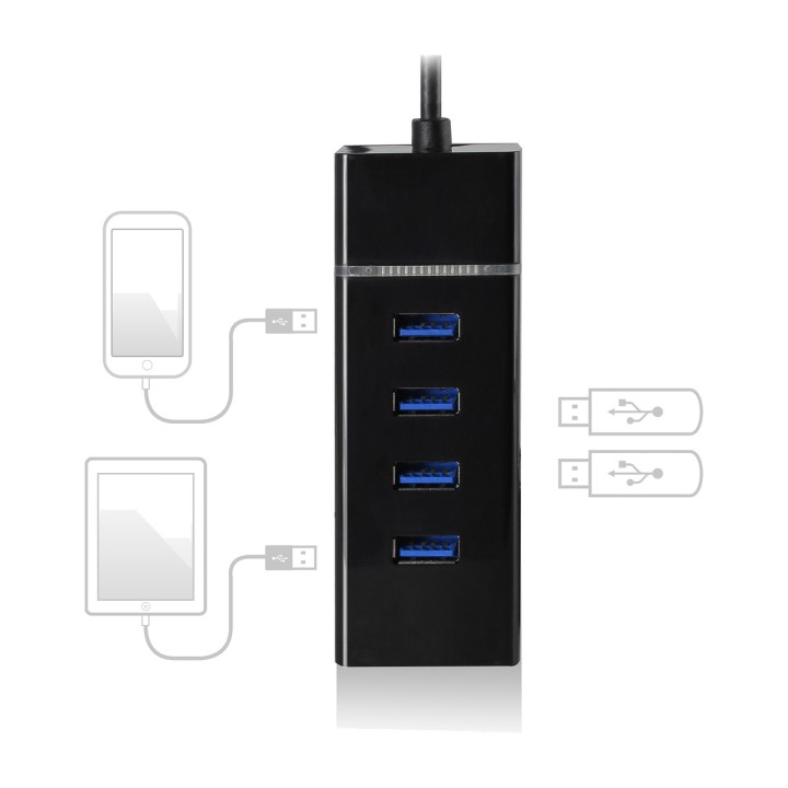 EWENT USB-C-Hub mit 4 Anschlüssen vom Typ A EW1137 3.2 GEN1