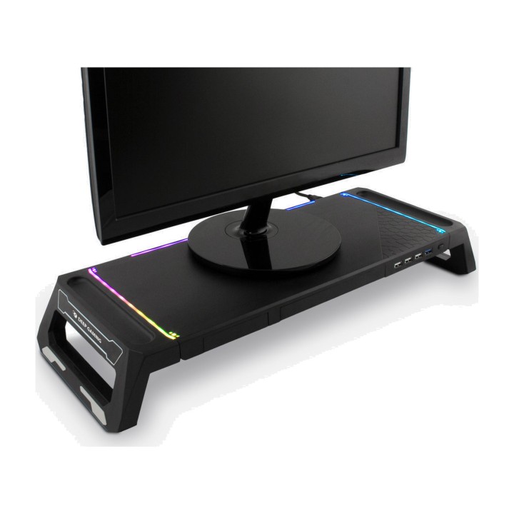COOLBOX Monitor riser with hub, drawer and RGB lighting