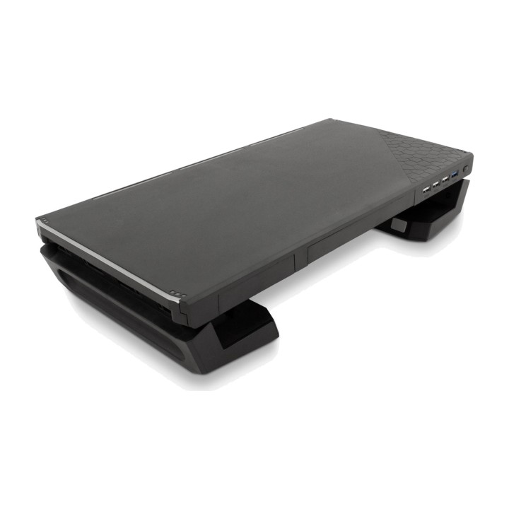 COOLBOX Rehausseur d’écran avec hub, tiroir et éclairage RGB