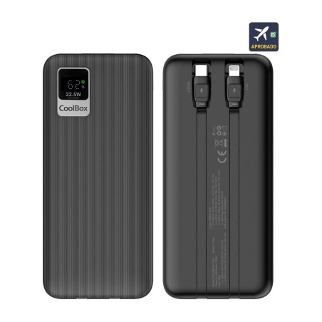 külső akkumulátor lcd kijelzővel, beépített usb-c és lightning kábelekkel dp20 20000mah