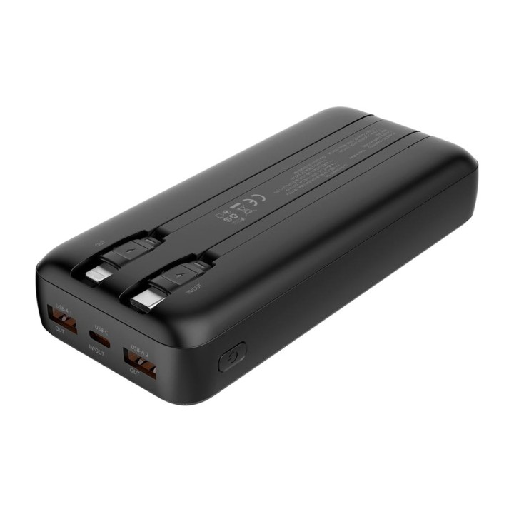 COOLBOX Batterie externe avec écran LCD, câbles USB-C et