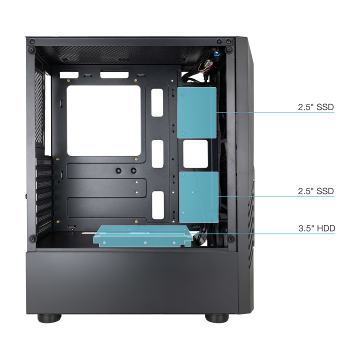 TOOQ Gaming PC mid-tower case with lighting TQGCC102