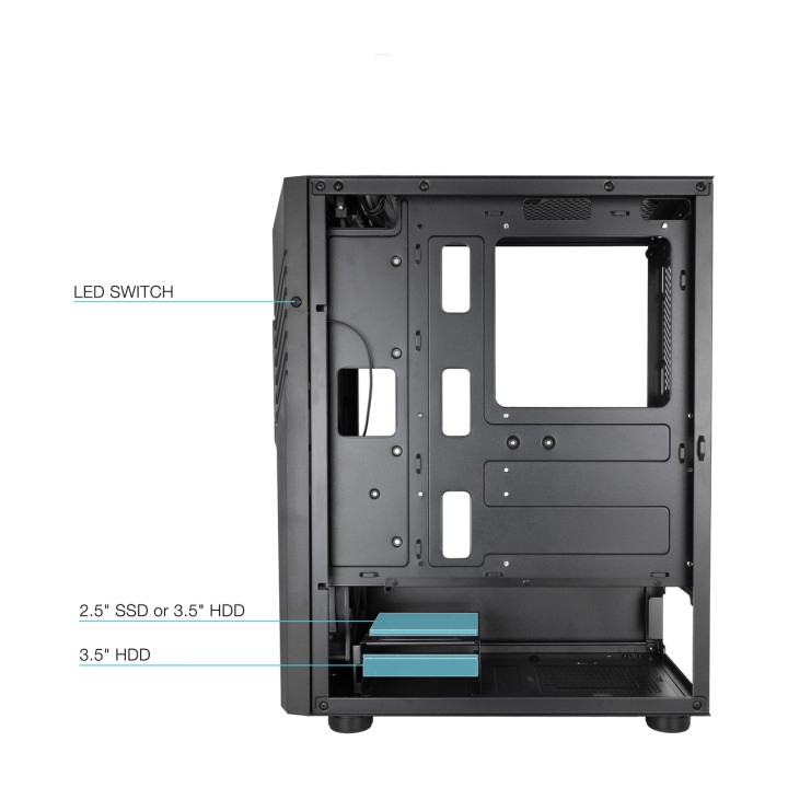 TOOQ Gaming PC mid-tower case with lighting TQGCC102