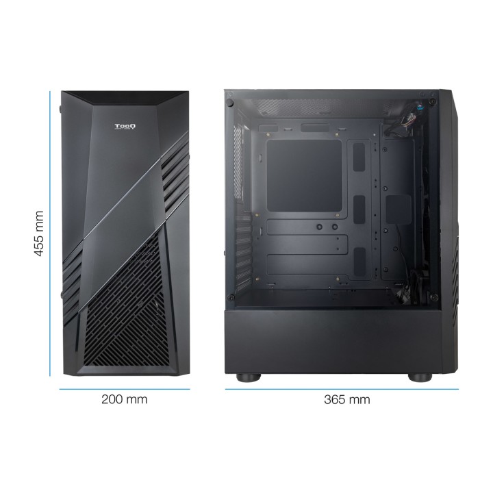 TOOQ Caixa semitorre gaming per a PC amb il·luminació