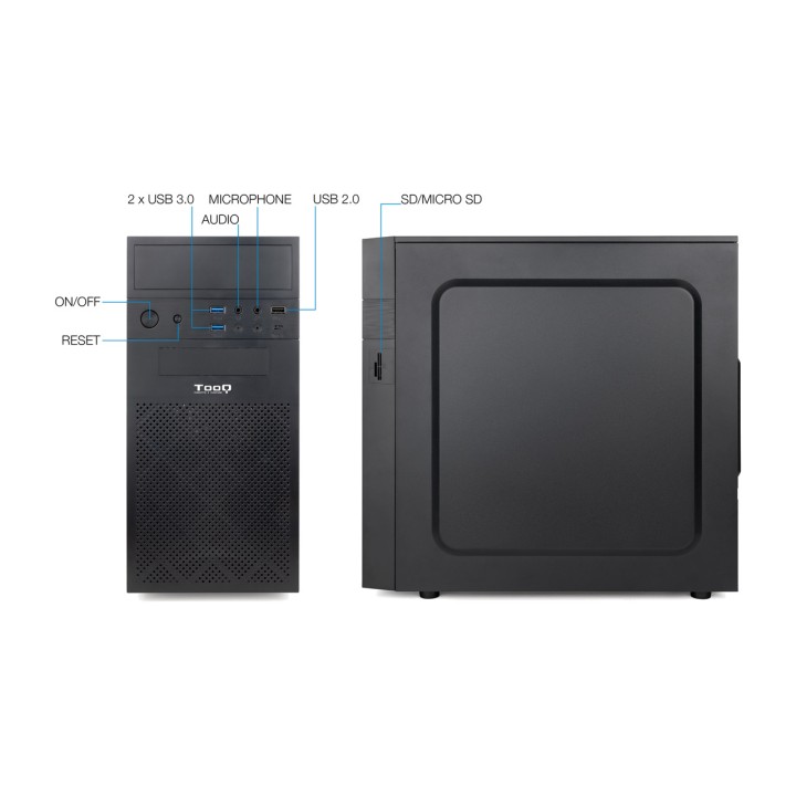 TOOQ Micro-ATX- und Mini-ITX-Mini-Tower-Gehäuse mit