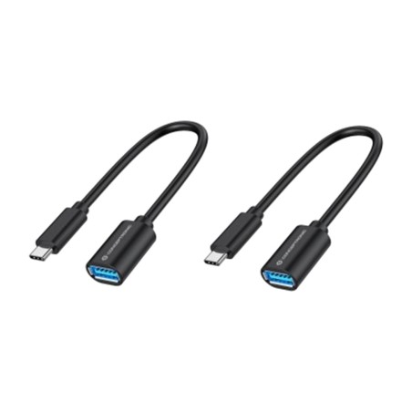 pack 2 adaptadores usb-c macho a usb-a hembra con cable abby11b 3.0 20 cm