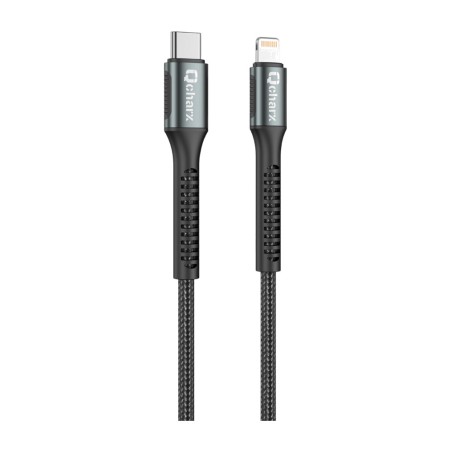 cablu împletit de încărcare și date cu conectori din aluminiu pentru telefon prague-1m usb-c/lightning 3a 20w