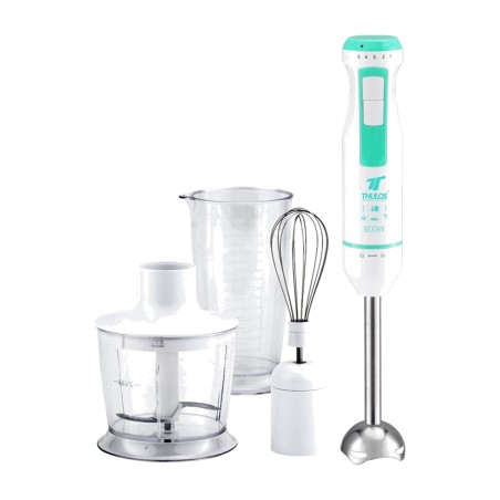šlehací mixér se sekáčkem a motorem dc th-bm801 800w 700ml