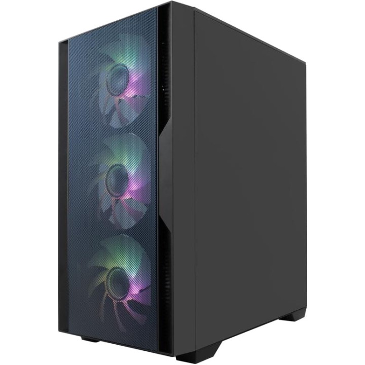 COOLBOX Kompakt gaming pc-kabinet med hærdet glas og forside