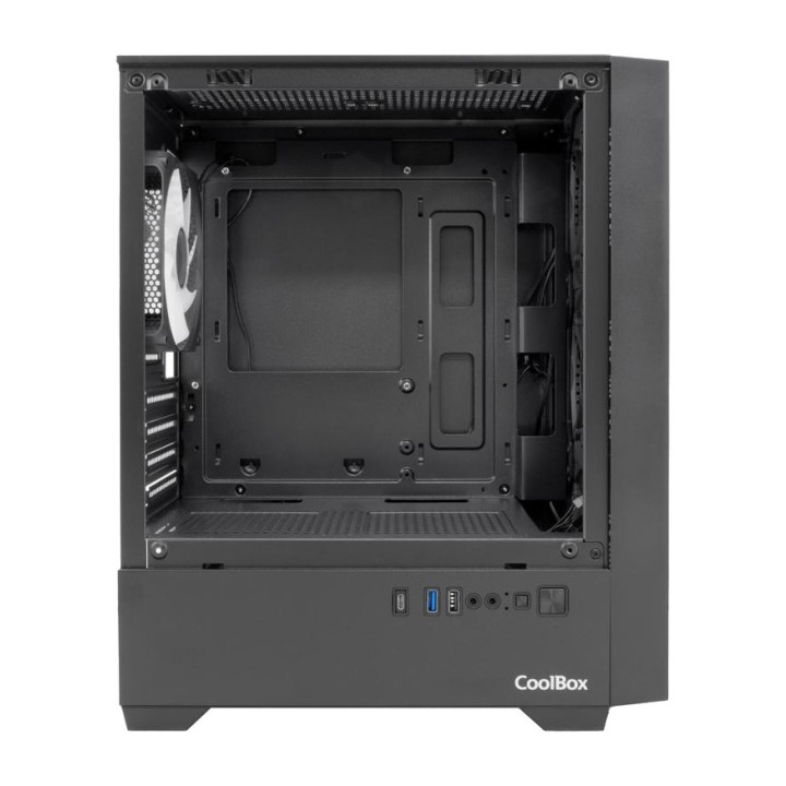 COOLBOX Boîtier PC gaming compact avec verre trempé et