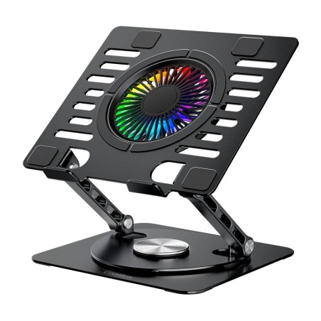 support de refroidissement réglable avec rotation à 360 degrés pour ordinateur portable coolair-1vrgb 17"