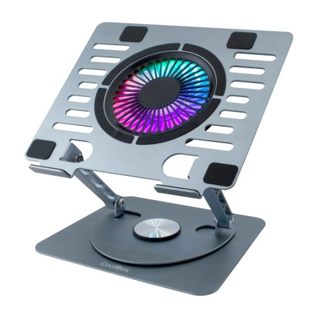 support de refroidissement réglable avec rotation à 360 degrés pour ordinateur portable coolair-1vrgb 17"
