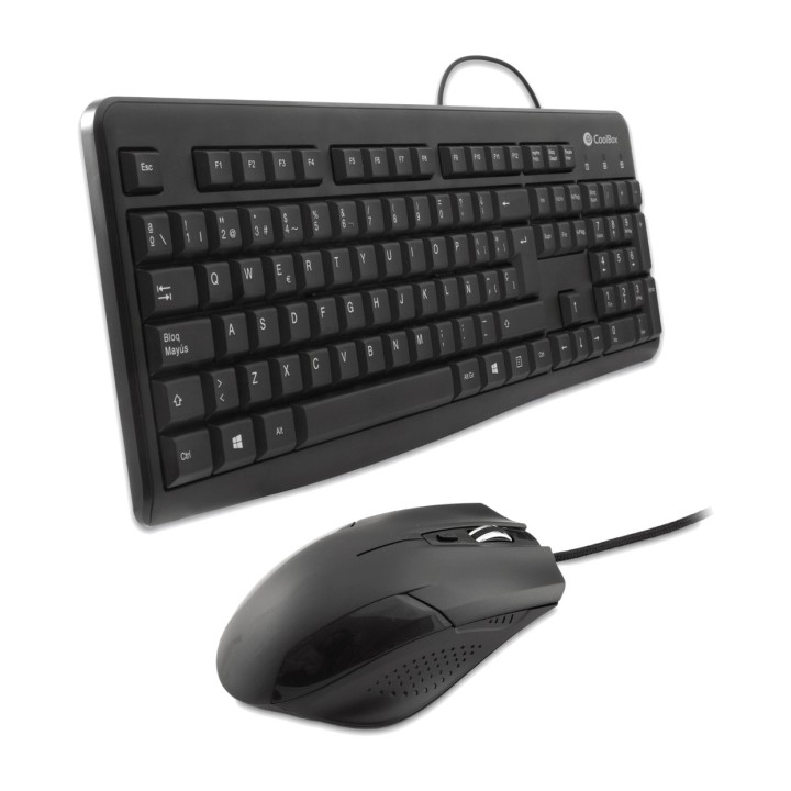 COOLBOX Kit tastiera e mouse con cavo USB KTR-01U