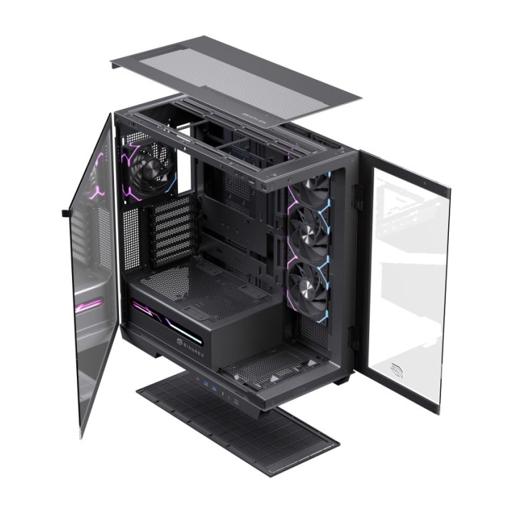 EINAREX Gaming-PC-kabinet i semitower-format E-ATX med