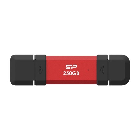 ssd-type usb flash drive with dual type-a and type-c connectors ds72 250gb 3.2-gen2